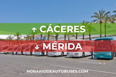 Horario de Autobuses Cáceres ⇒ Mérida
