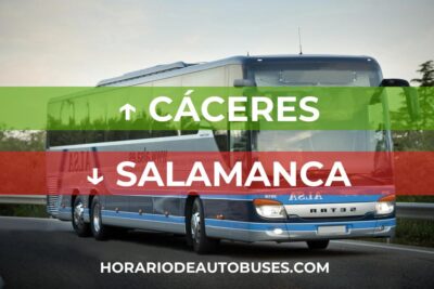 Horario de Autobuses Cáceres ⇒ Salamanca
