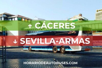Cáceres - Sevilla-Armas: Horario de autobuses