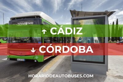 Horarios de Autobuses Cádiz - Córdoba