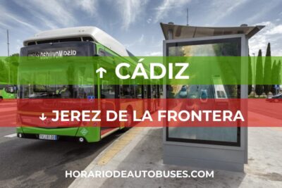 Horario de autobuses desde Cádiz hasta Jerez de la Frontera
