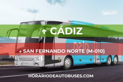 Horario de bus Cádiz - San Fernando Norte (M-010)