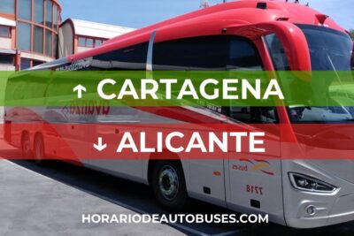 Horario de Autobuses Cartagena ⇒ Alicante