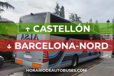 Horario de autobuses de Castellón a Barcelona-Nord