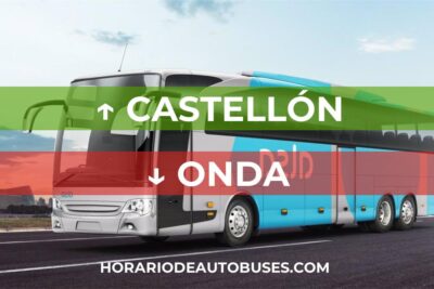 Horario de bus Castellón - Onda