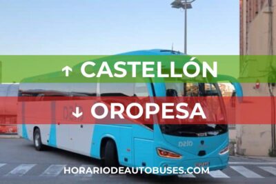 Horario de Autobuses Castellón ⇒ Oropesa