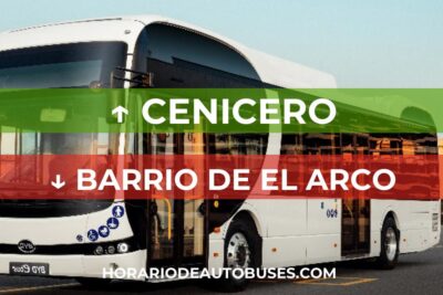Horario de Autobuses Cenicero ⇒ Barrio de El Arco
