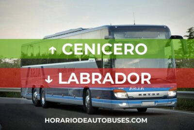 Cenicero - Labrador: Horario de Autobús