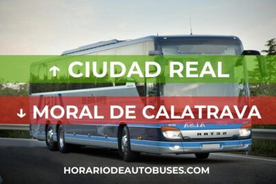 Horario de Autobuses Ciudad Real ⇒ Moral de Calatrava