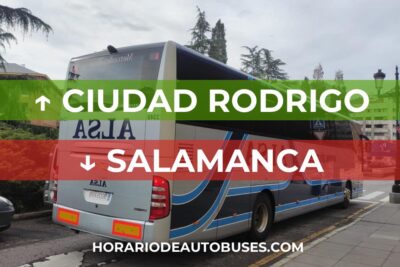 Horario de autobuses desde Ciudad Rodrigo hasta Salamanca