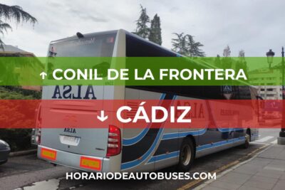 Horario de Autobuses Conil de la Frontera ⇒ Cádiz