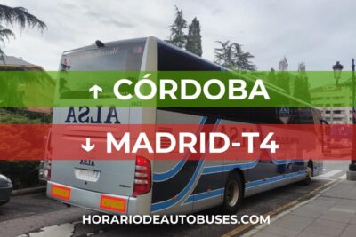 Horarios de Autobuses Córdoba - Madrid-T4