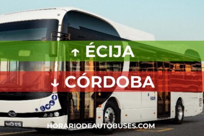 Horario de Autobuses Écija ⇒ Córdoba
