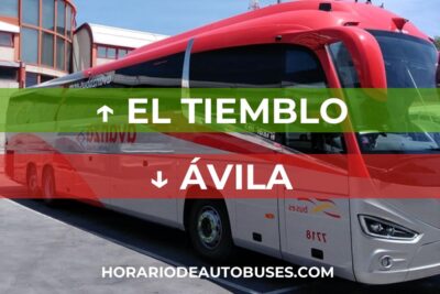 Horario de Autobuses El Tiemblo ⇒ Ávila