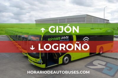 Gijón - Logroño: Horario de autobuses