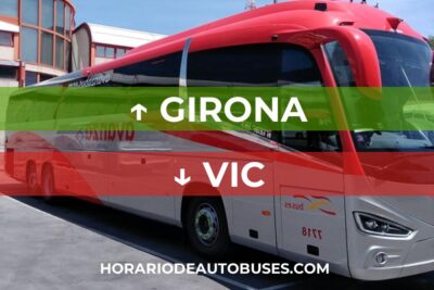 Horario de autobuses de Girona a Vic