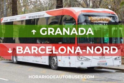 Horario de Autobuses Granada ⇒ Barcelona-Nord