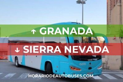 Horario de Autobuses Granada ⇒ Sierra Nevada