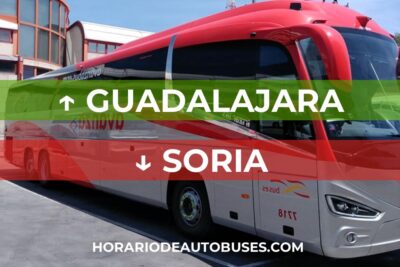 Horario de autobuses desde Guadalajara hasta Soria