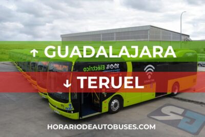 Horario de autobuses de Guadalajara a Teruel