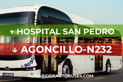 Horario de Autobuses Hospital San Pedro ⇒ Agoncillo-N232