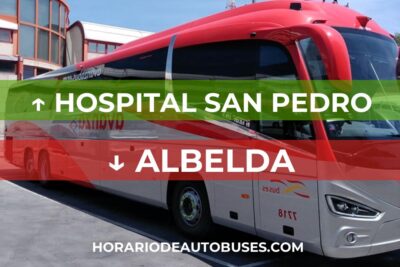 Horario de autobús Hospital San Pedro - Albelda