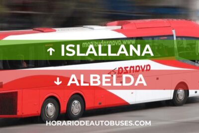 Islallana - Albelda: Horario de autobuses