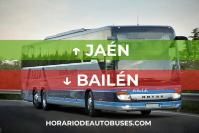 Horario de autobuses desde Jaén hasta Bailén