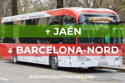 Horario de bus Jaén - Barcelona-Nord