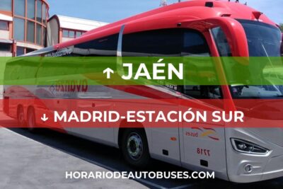 Horario de bus Jaén - Madrid-Estación Sur