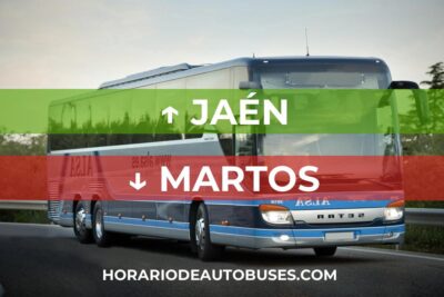 Horario de bus Jaén - Martos