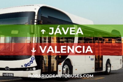 Horarios de Autobuses Jávea - Valencia