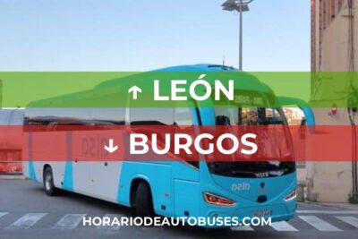 Horario de Autobuses: León - Burgos