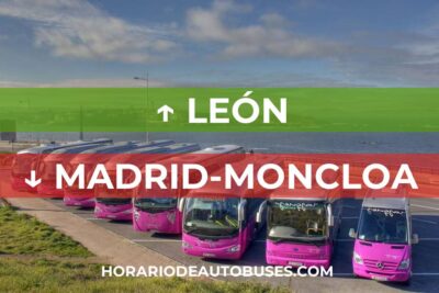 Horario de Autobuses: León - Madrid-Moncloa