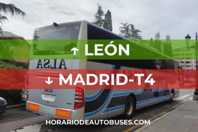 Horario de autobús León - Madrid-T4