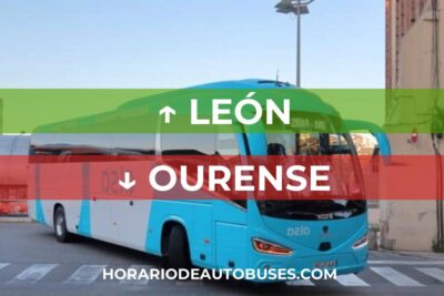 Horario de autobuses de León a Ourense