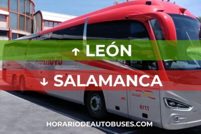 Horario de autobuses desde León hasta Salamanca
