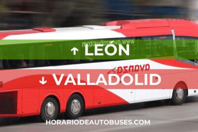 Horario de autobuses desde León hasta Valladolid