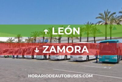 León - Zamora: Horario de autobuses