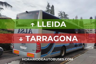 Horario de autobuses desde Lleida hasta Tarragona