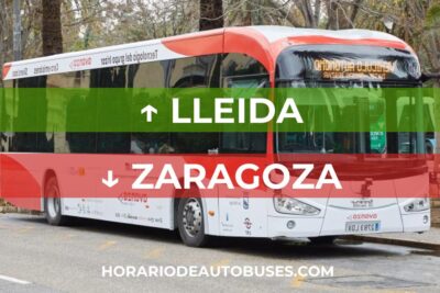 Horario de autobuses desde Lleida hasta Zaragoza