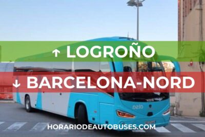 Horario de autobuses de Logroño a Barcelona-Nord