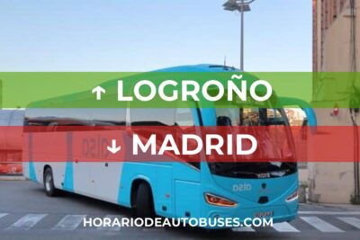 Horario de bus Logroño - Madrid