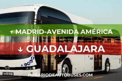 Madrid-Avenida América - Guadalajara: Horario de autobuses