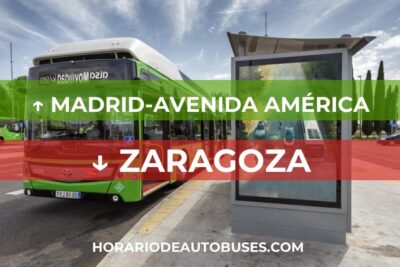 Madrid-Avenida América - Zaragoza: Horario de autobuses
