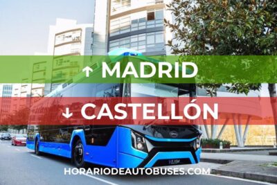 Madrid - Castellón: Horario de autobuses