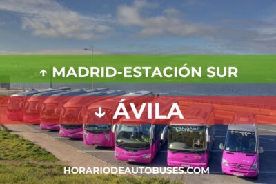 Madrid-Estación Sur - Ávila: Horario de Autobús