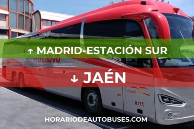 Horarios de Autobuses Madrid-Estación Sur - Jaén