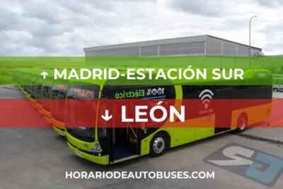 Horario de Autobuses: Madrid-Estación Sur - León