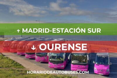 Horario de autobús Madrid-Estación Sur - Ourense